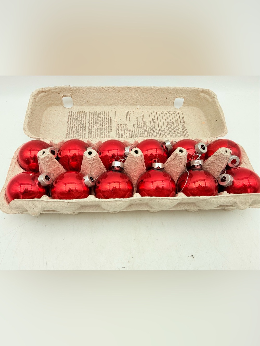 Vintage red glass balls ornaments
